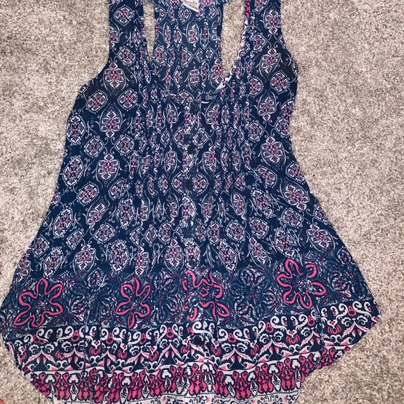 American Rag Blue & Pink Blouse size XXS - Picture 4 of 7